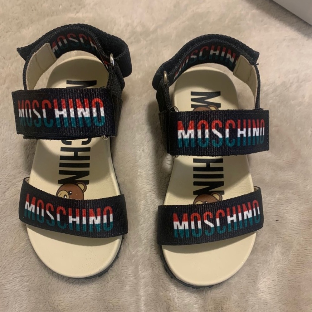 Moschino kids black sandals